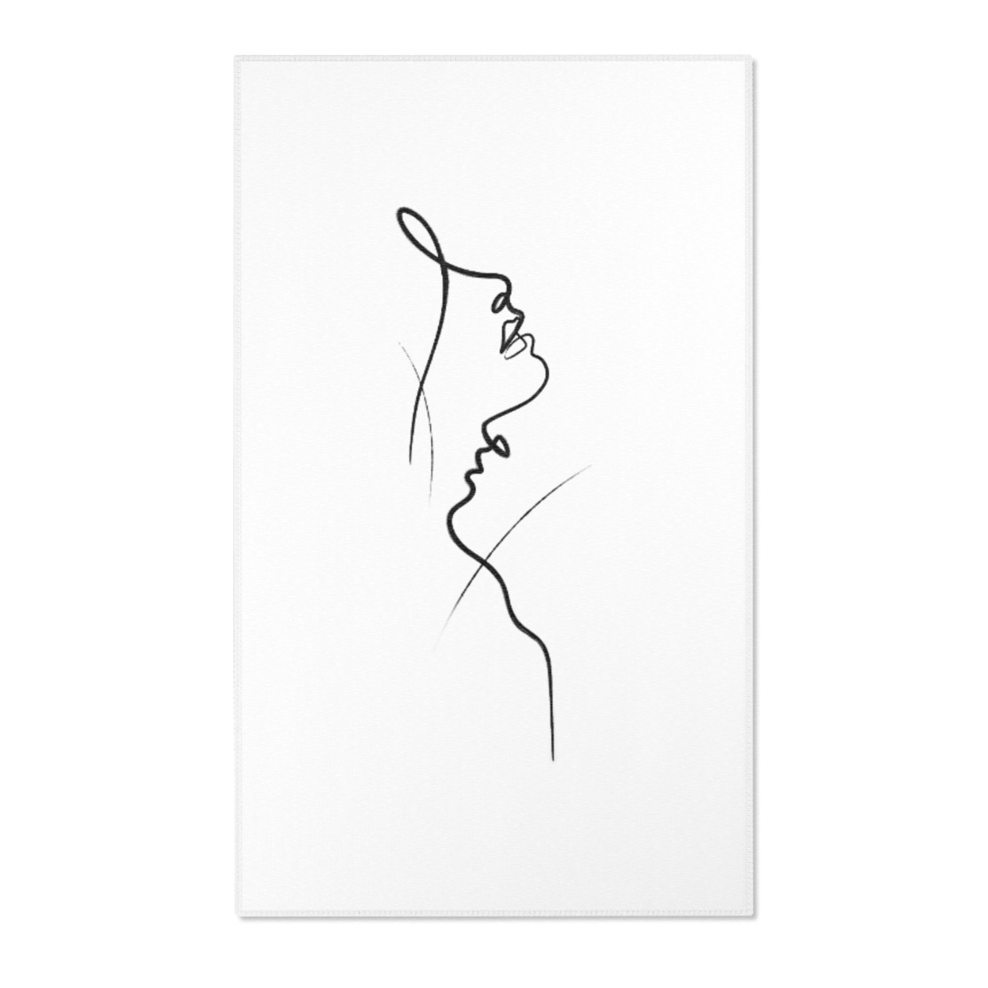 Minimalistic Face Silhouette Black/White