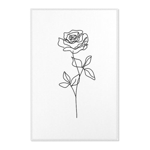 Minimalistic Rose Black/White