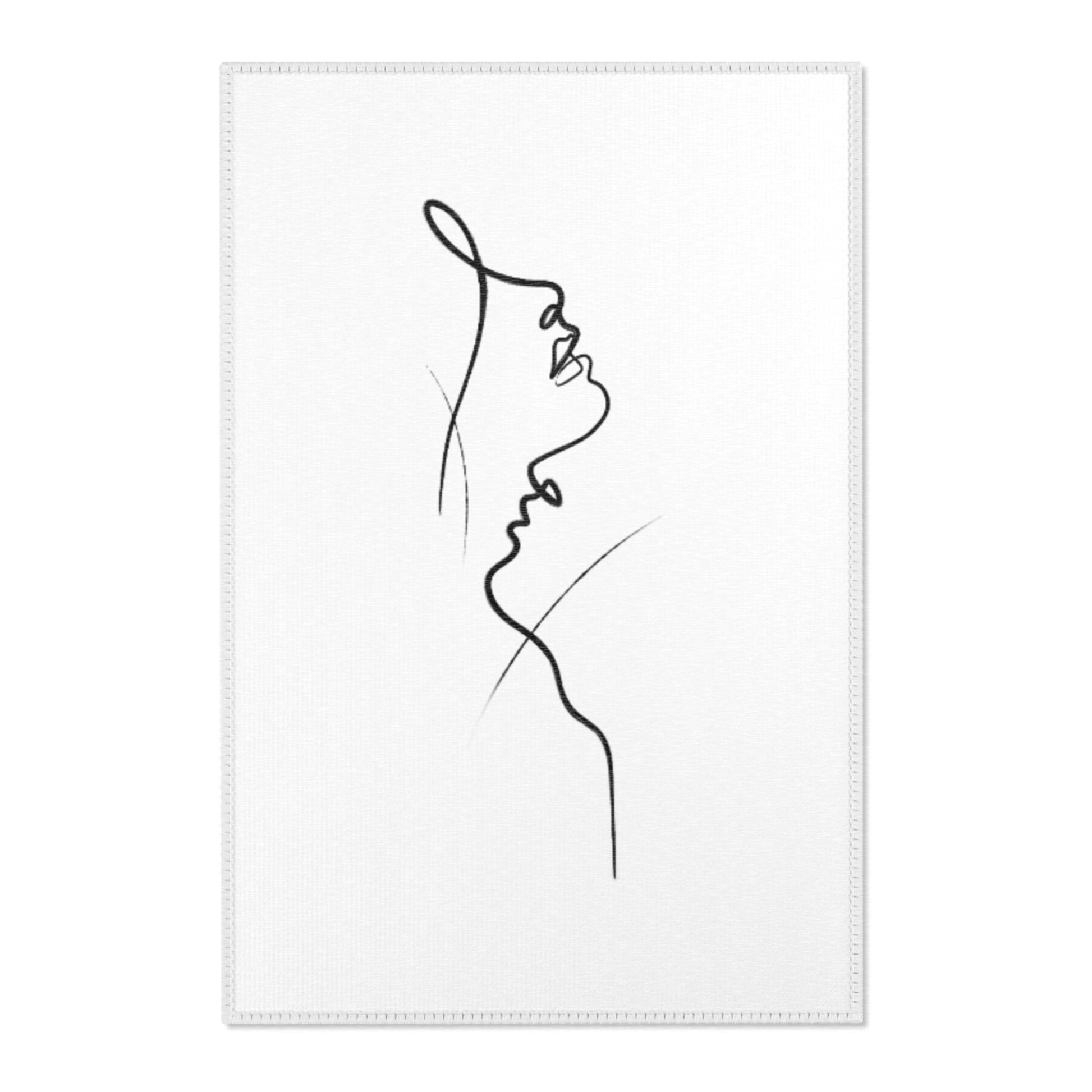 Minimalistic Face Silhouette Black/White